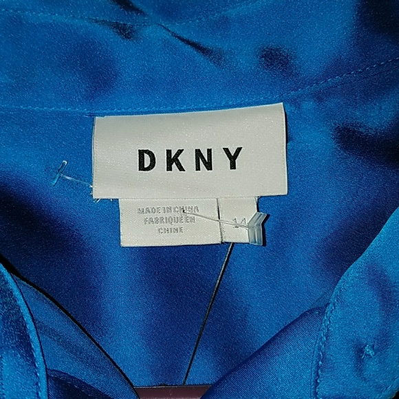 silk  royal blue dress - Picture 2 of 2